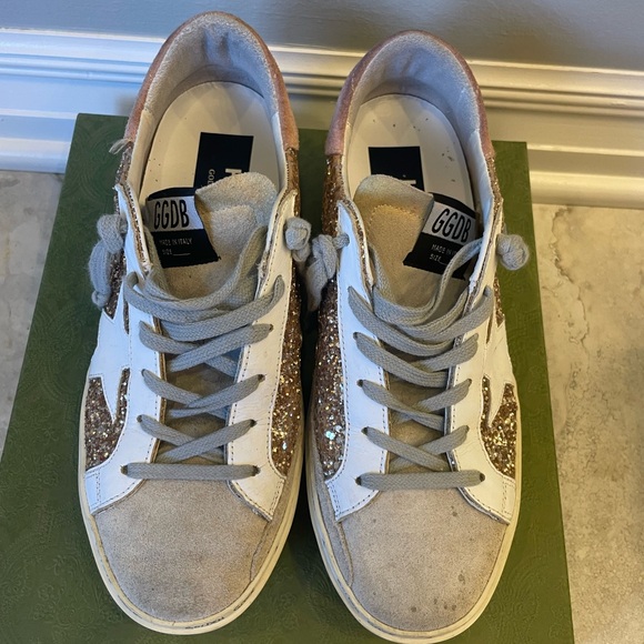 Golden Goose Hi Star Gold Glitter, size 38 - Picture 8 of 9